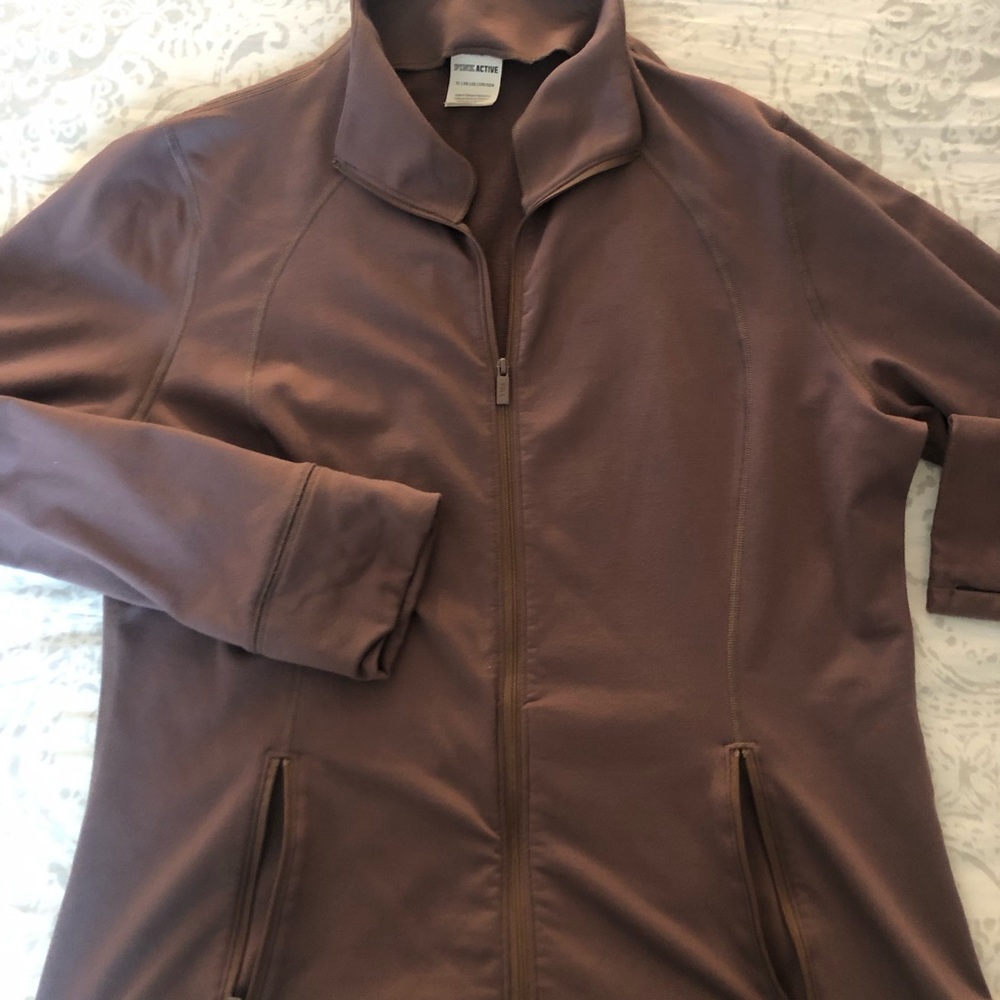 Zip up PINK athletic zip top